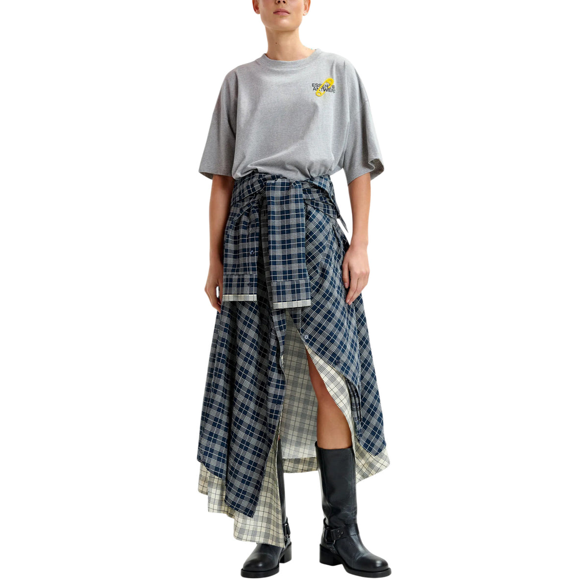 Gonna ESSENTIEL ANTWERP Donna IXCHEL-CONTRAST-SKIRT BLU