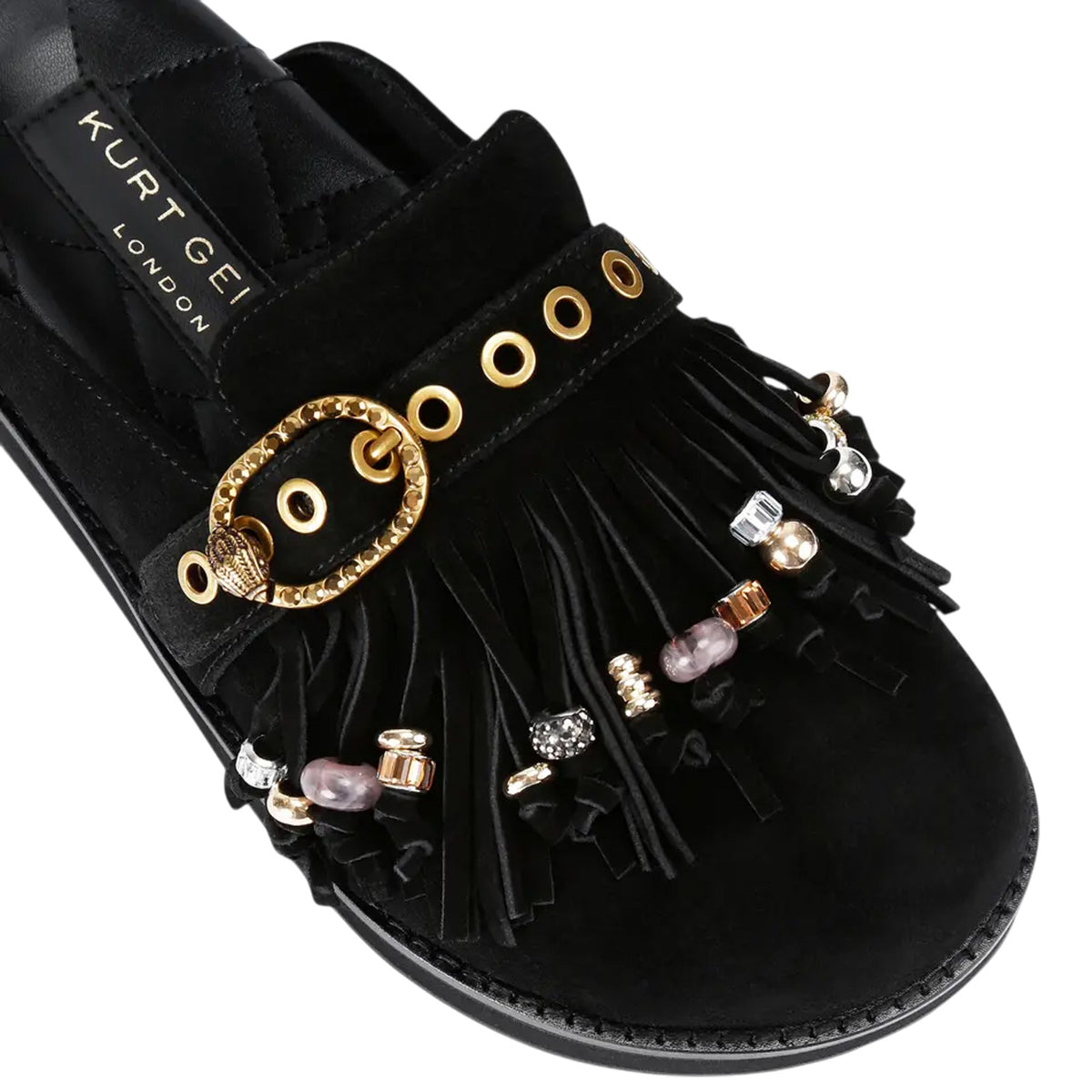 Sabot KURT GEIGER WOMAN MAYFAIR-FRINGE-MULE BLACK