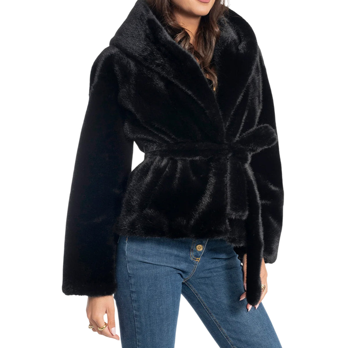Pelliccia YES LONDON Donna ECO-030 NER