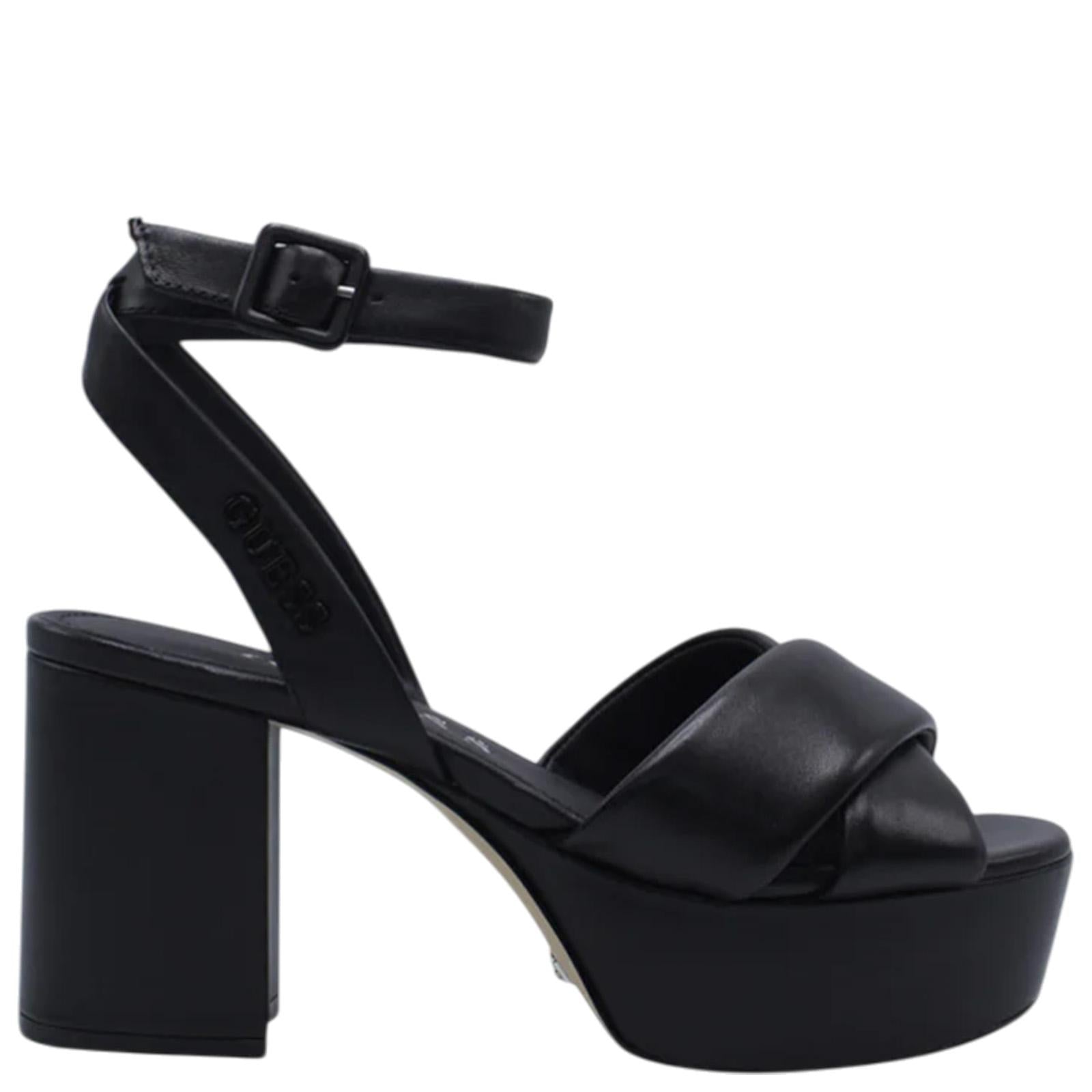 Sandals GUESS WOMAN FLJSNNLEA03 BLACK