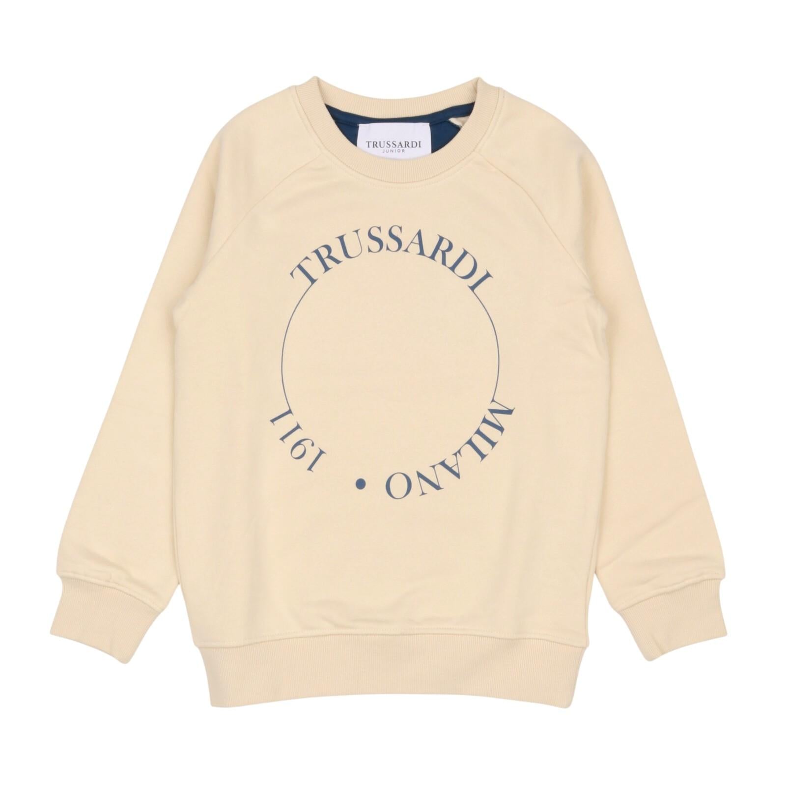 Felpa TRUSSARDI kids TBA24074FE-LS CRE TRUSSARDI