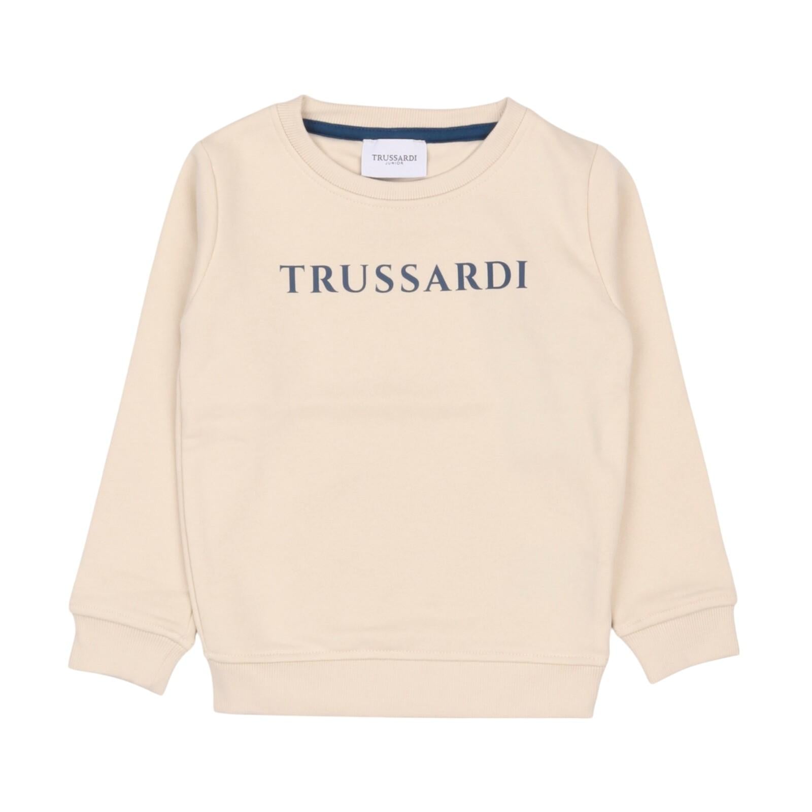 Felpa TRUSSARDI kids TIA24086FE-T9 BEI TRUSSARDI