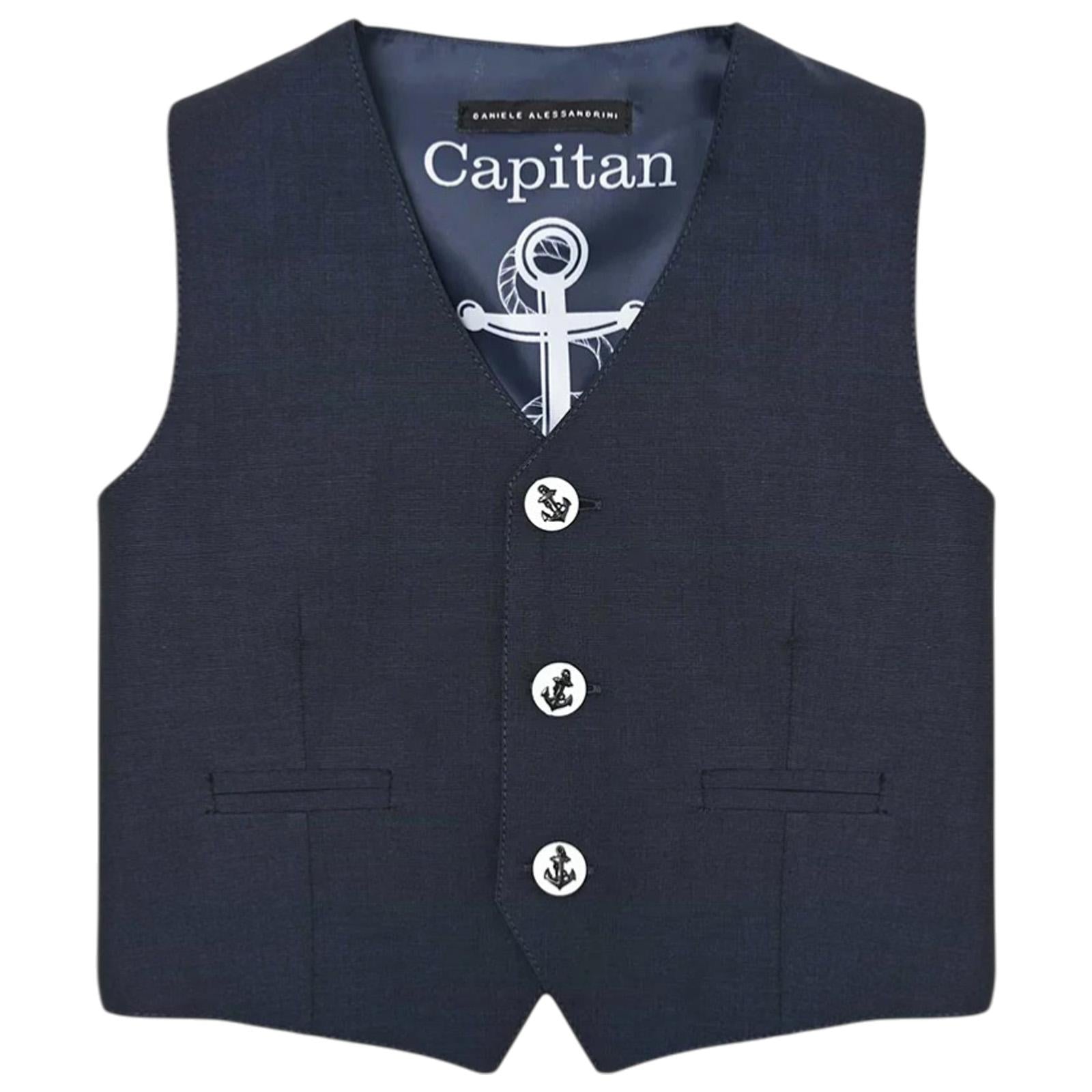 Gilet DANIELE ALESSANDRINI kids 1296B00165 BLU DANIELE ALESSANDRINI