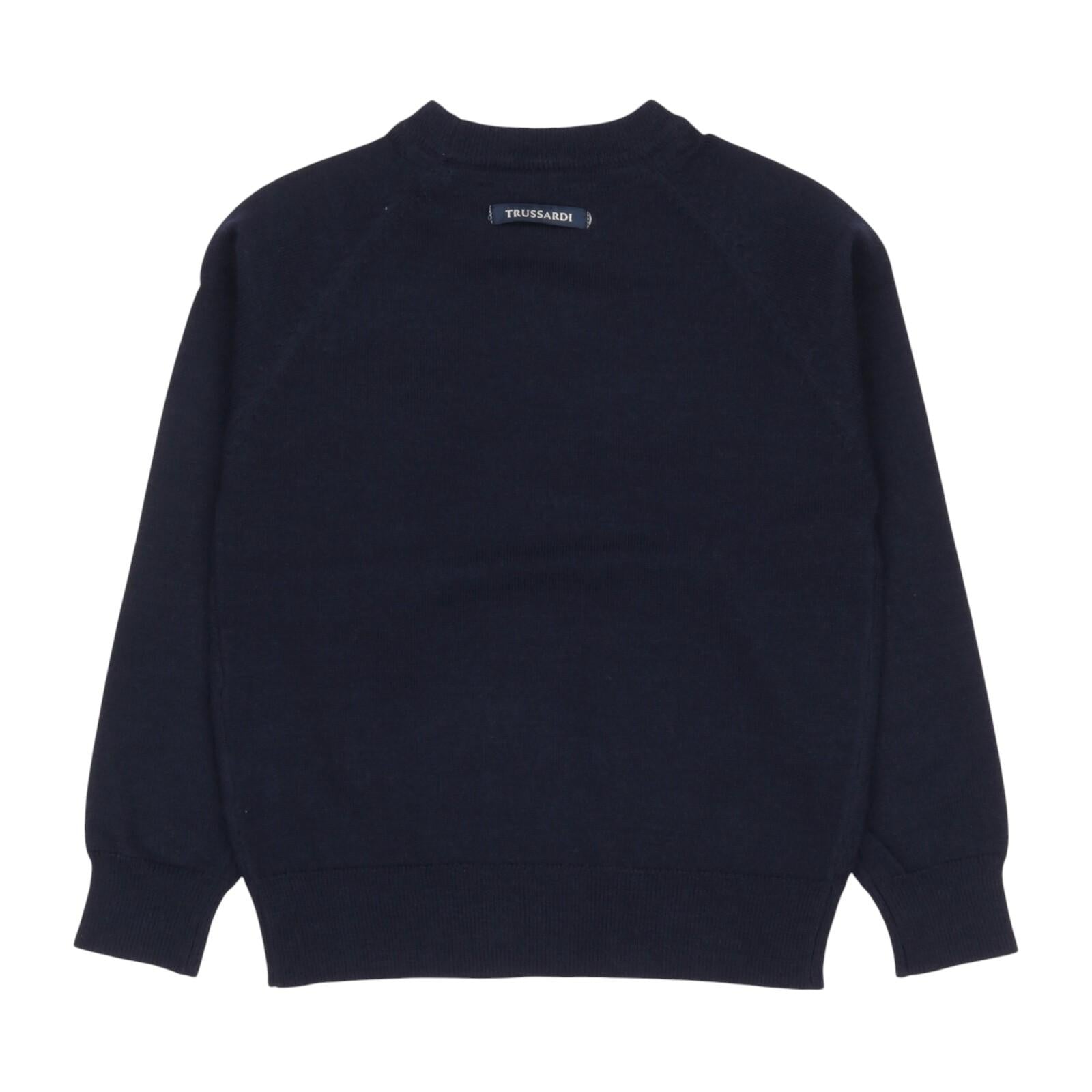 Maglione TRUSSARDI kids TBA23019MA-RI NAV TRUSSARDI