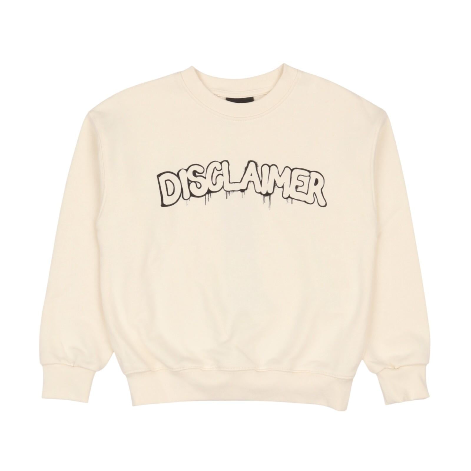 Felpa DISCLAIMER kids 24IDK58317 CRE DISCLAIMER