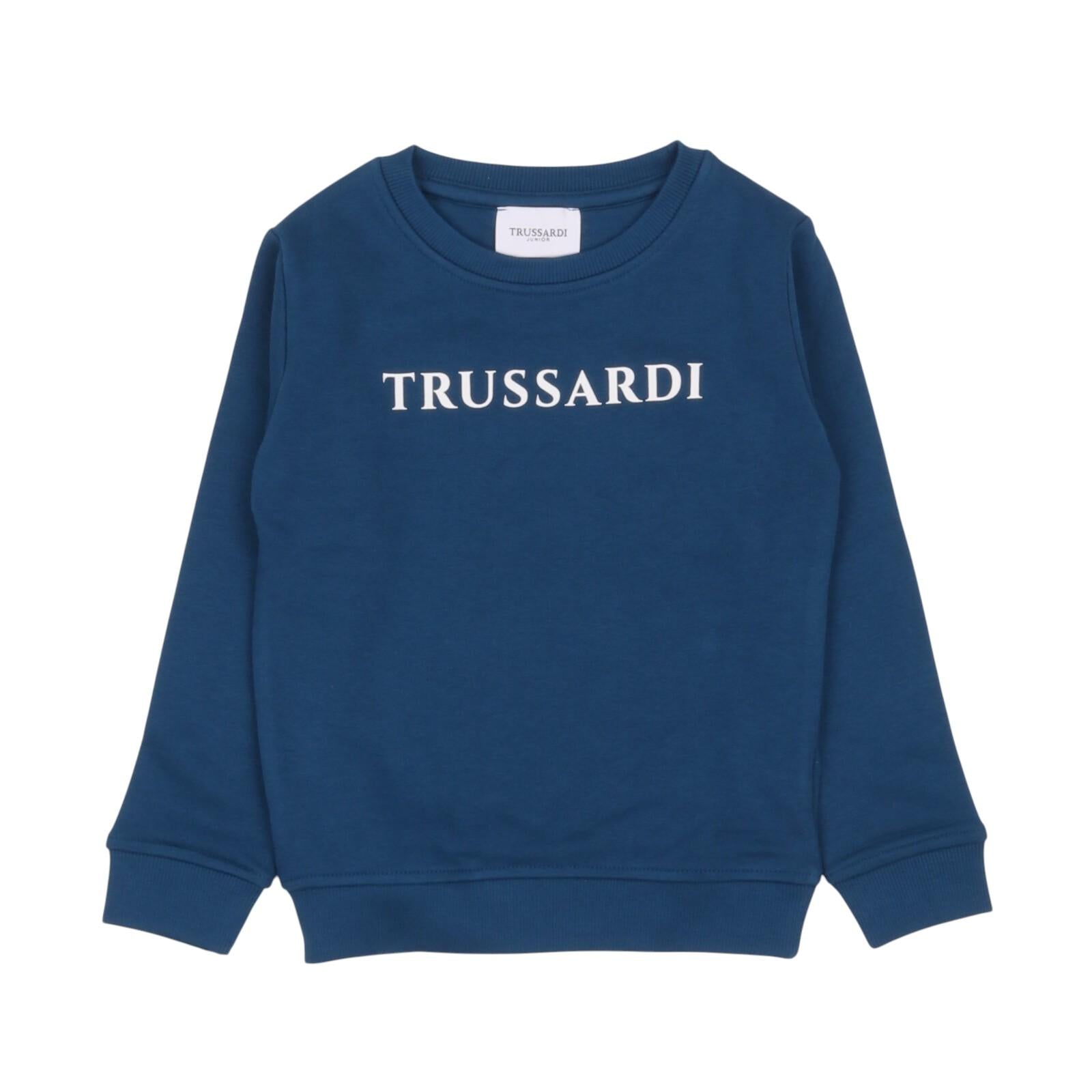 Felpa TRUSSARDI kids TIA24086FE-T9 BLU TRUSSARDI