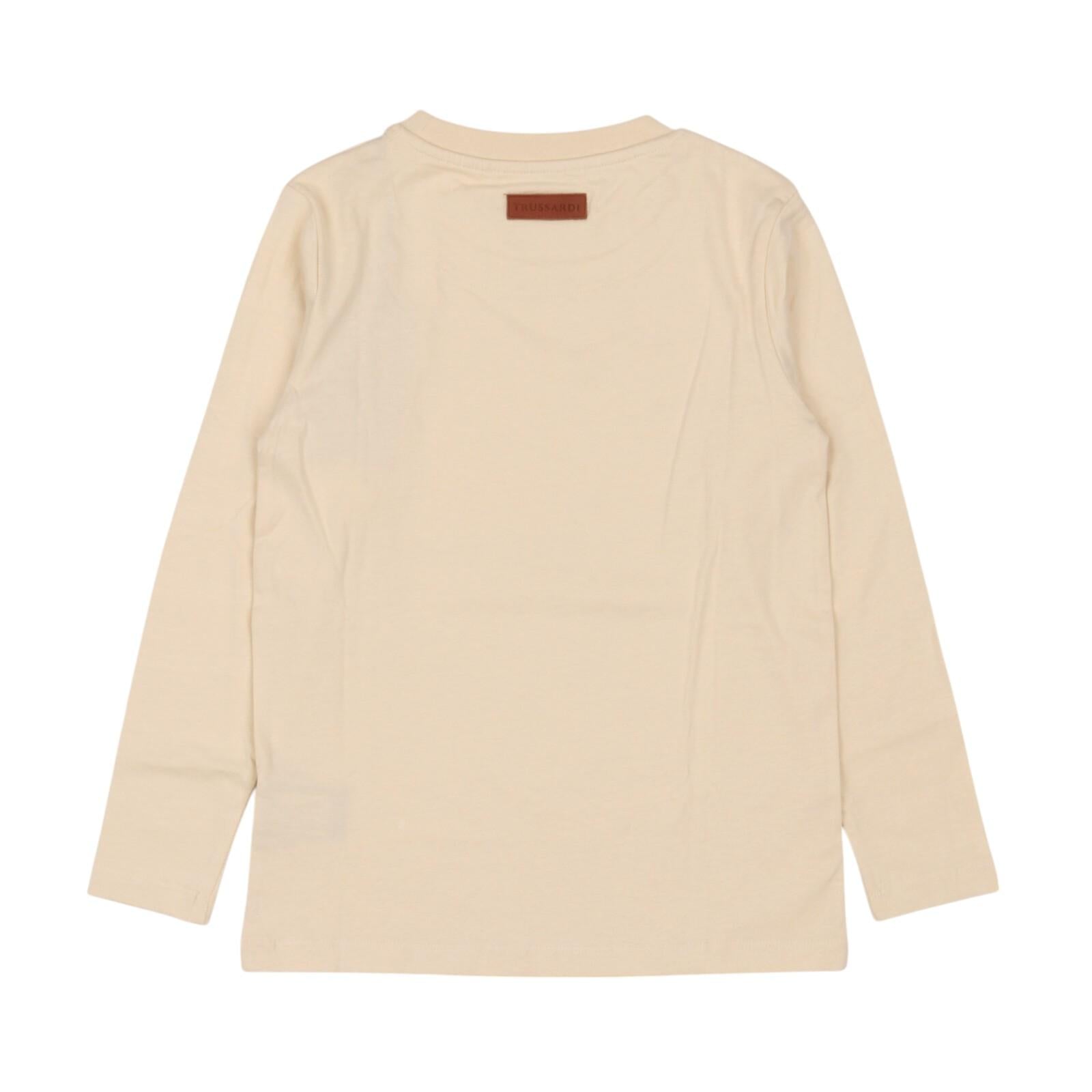 Maglia TRUSSARDI kids TBA24015TS-LS BEI TRUSSARDI