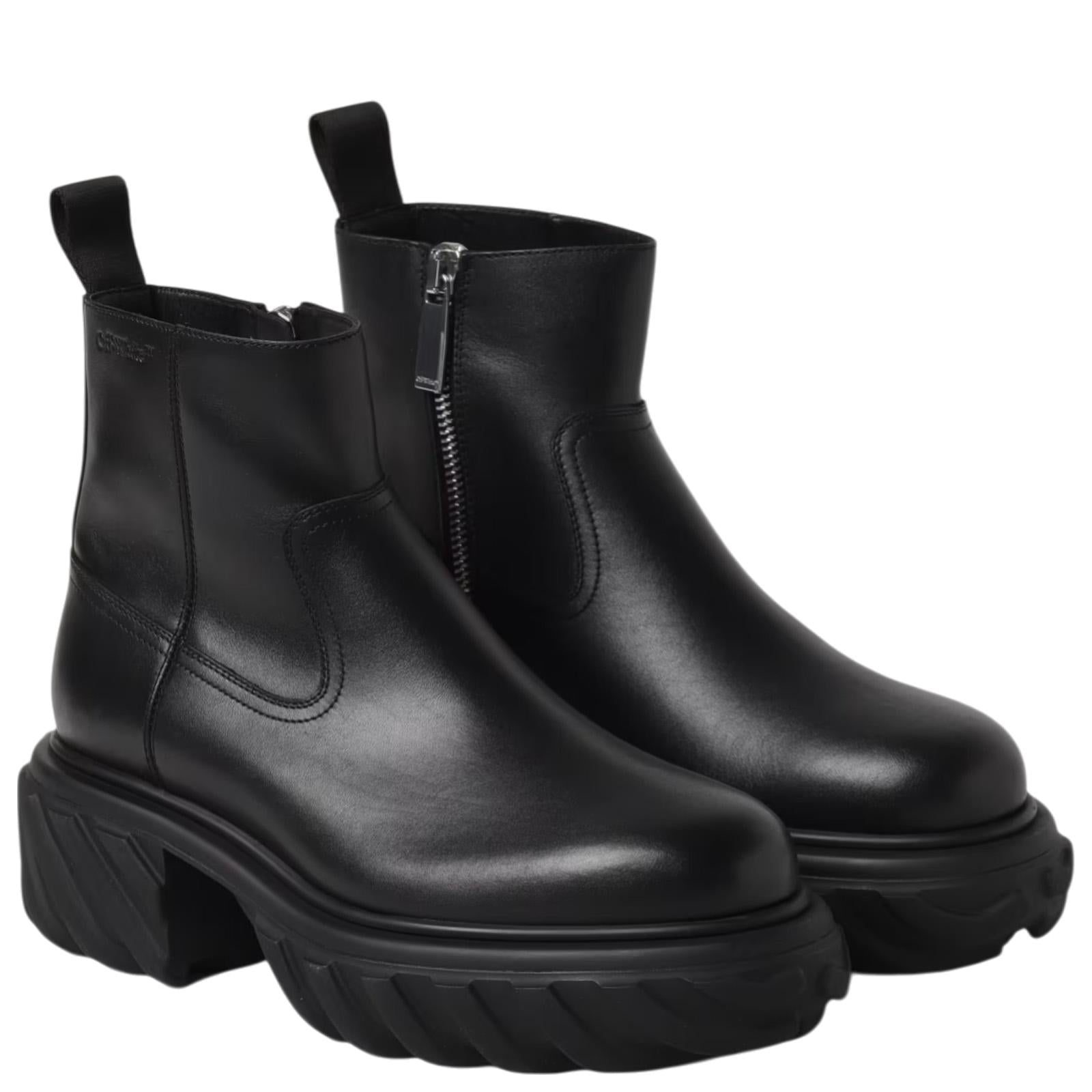 Stivaletto OFF WHITE OMID029F23LEA001 NER OFF WHITE