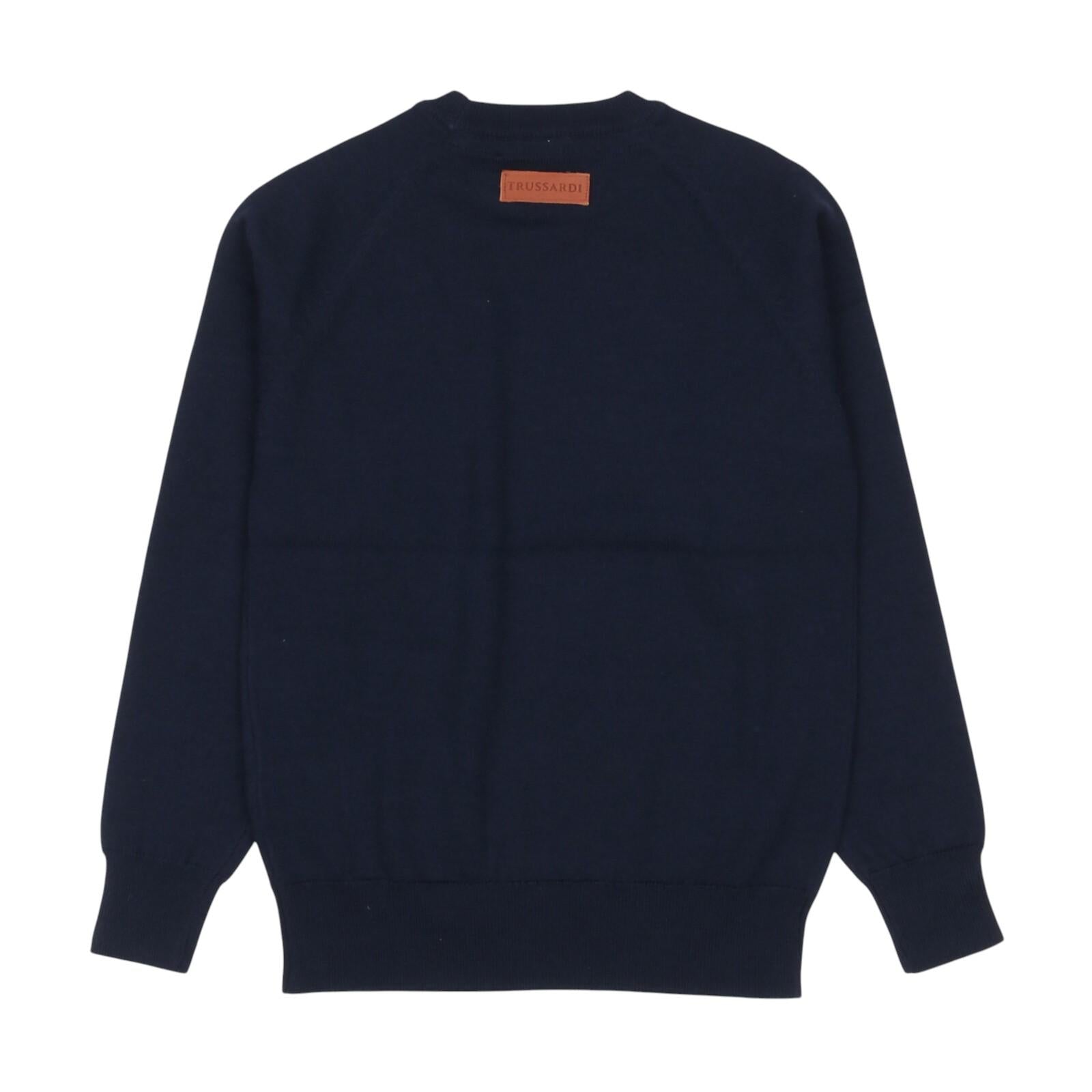 Maglione TRUSSARDI kids TBA24077MA-RI NAV TRUSSARDI