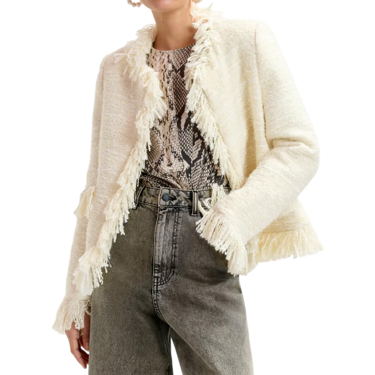 Giacca ESSENTIEL ANTWERP Donna ISKRA-FRINGED-JACKET PAN 