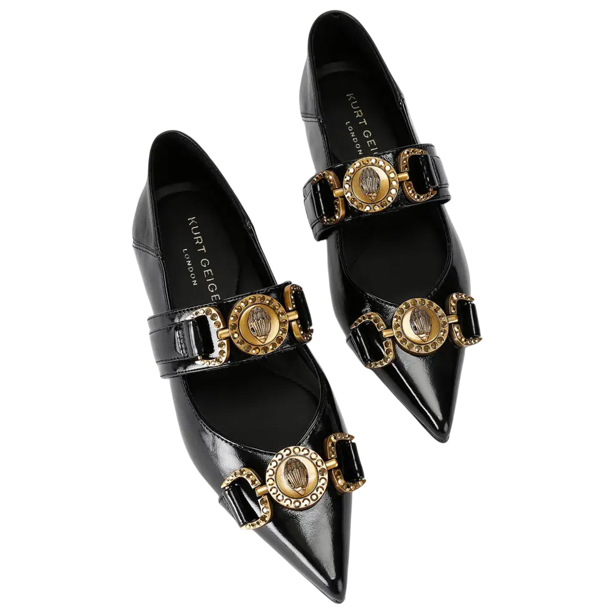 Ballerina KURT GEIGER Donna MANSION-POINT-SLIP-ON NER 