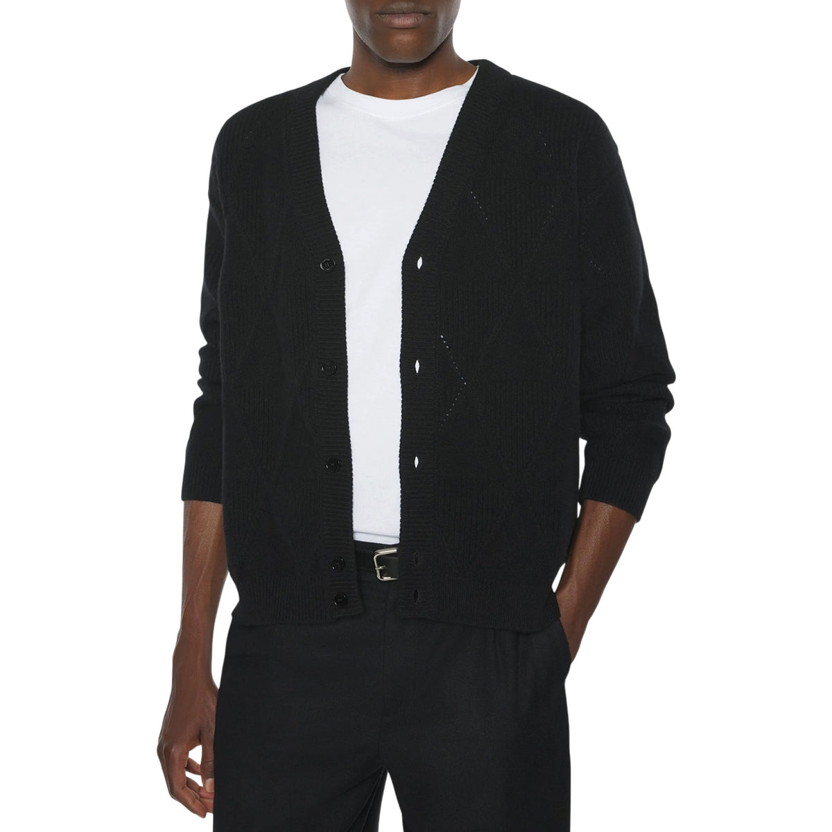 Cardigan MAISON KITSUNE MAN PM00505KT1169 BLACK 