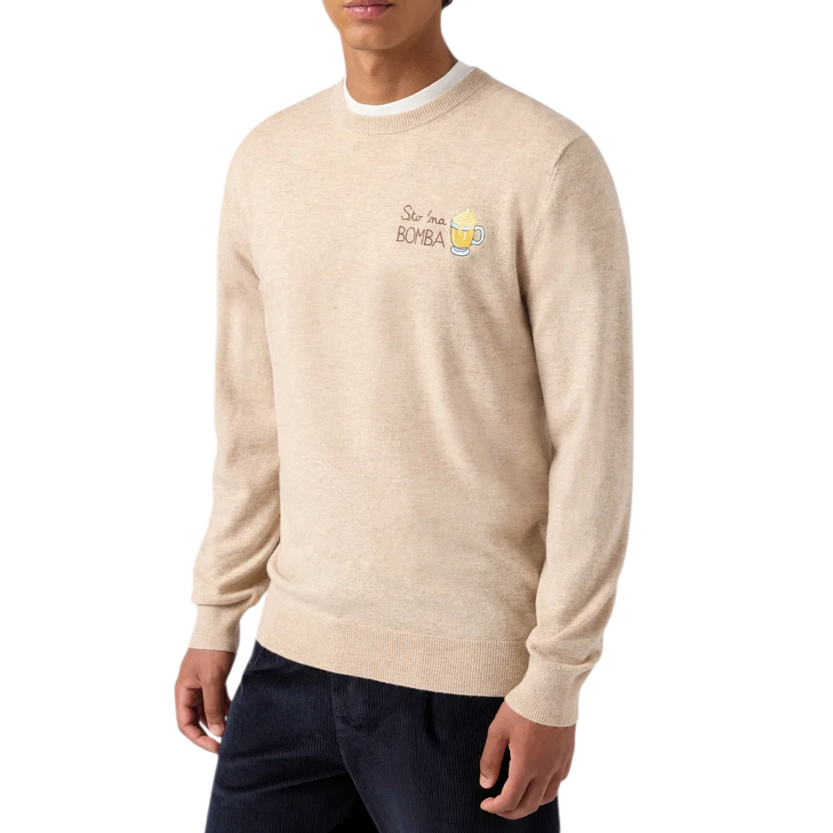 Sweater MC2 SAINT BARTH MAN HERON-LIGHT-EMBRY 03499I 