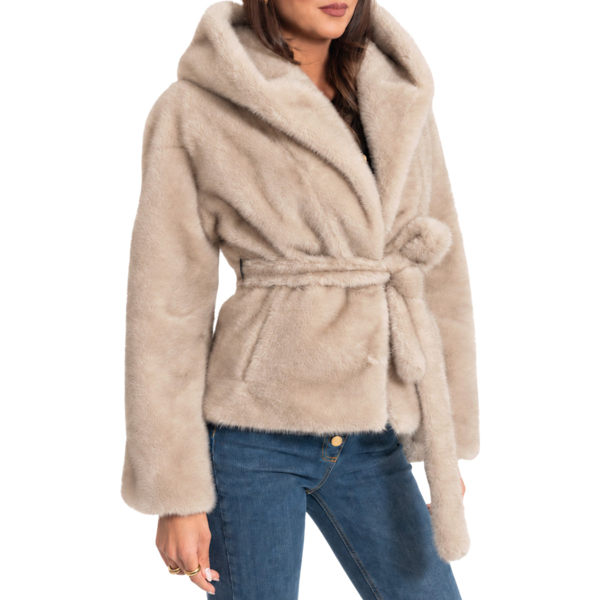 Pelliccia YES LONDON Donna ECO-030 BEI 
