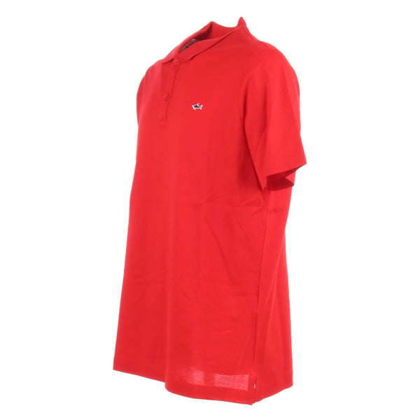 Polo PAUL&SHARK MAN red cotton solid color embroidered logo