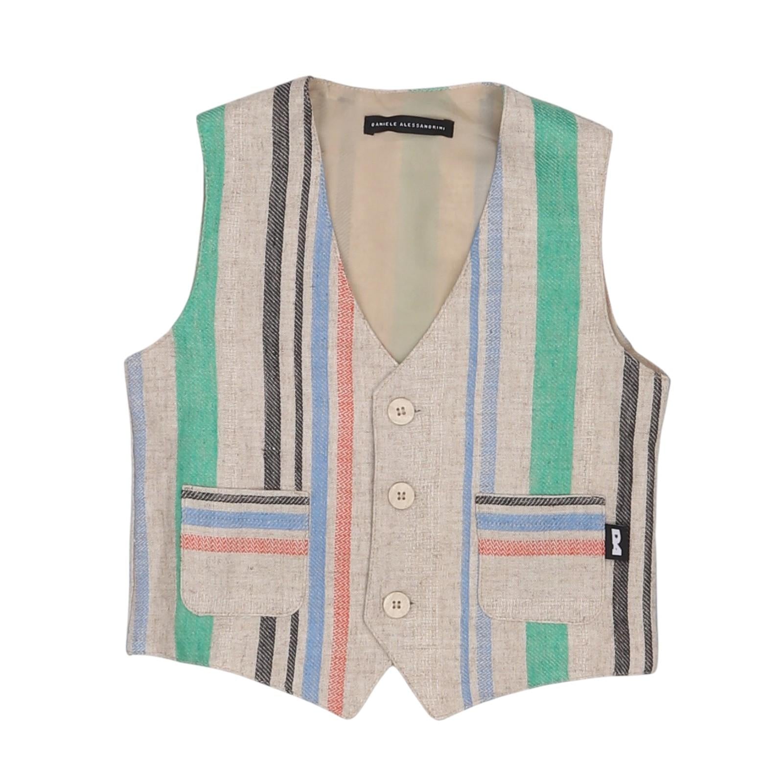Gilet DANIELE ALESSANDRINI kids 1296B00300 BEI DANIELE ALESSANDRINI 
