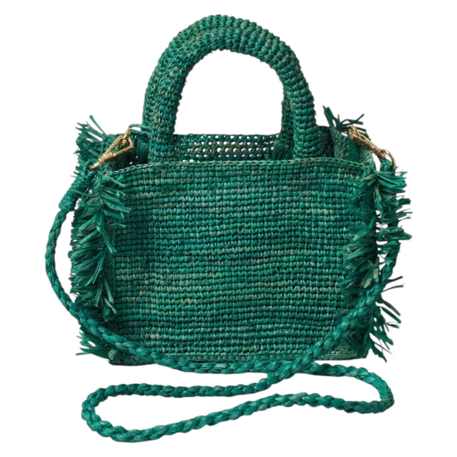 Borsa MC2 SAINT BARTH VANITY-MINI-RAFFIA-FRINGES 01112H MC2 SAINT BARTH 