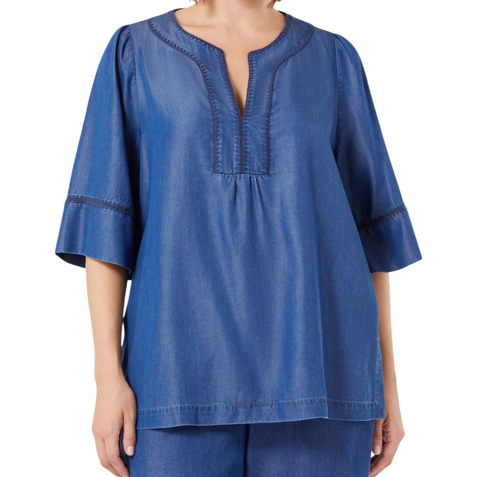 Blusa MARINA RINALDI 2518111117 002 MARINA RINALDI 